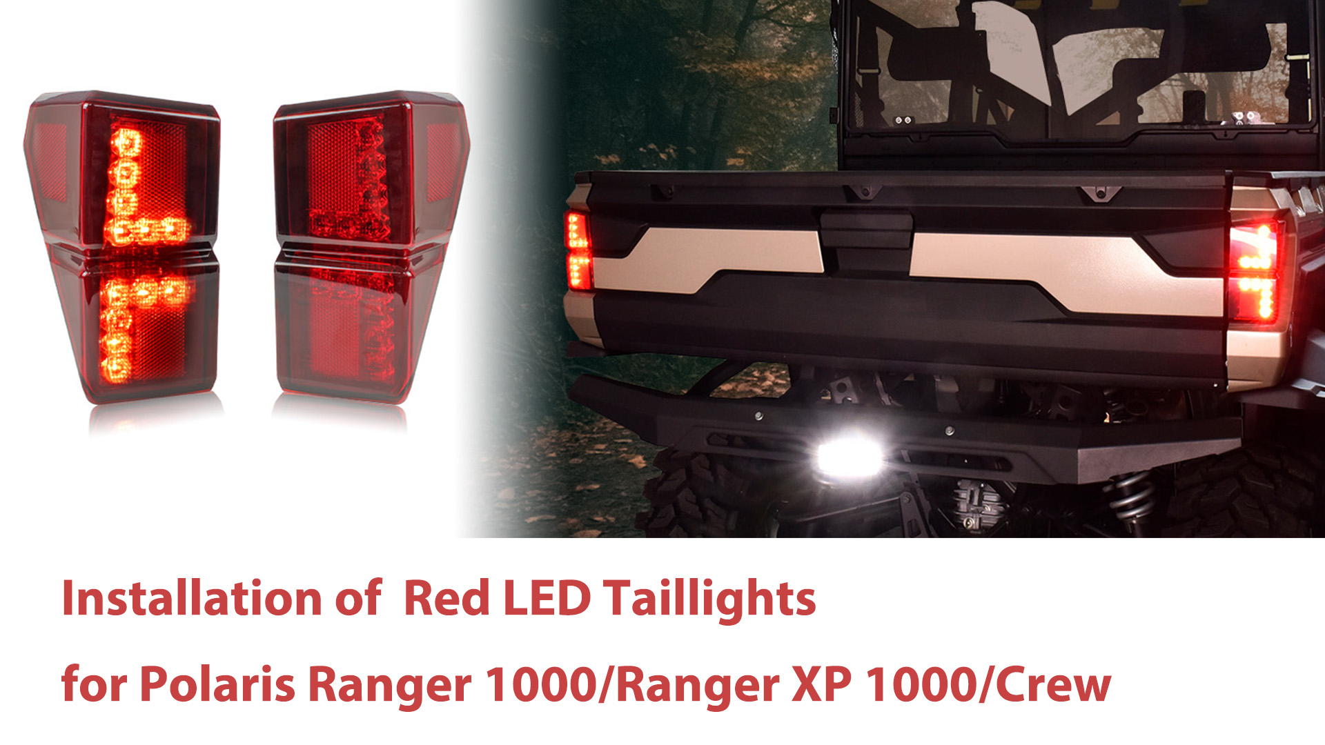 Amazon.com: SAUTVS Ranger XP 1000 Taillights 18-26, Red LED Tail